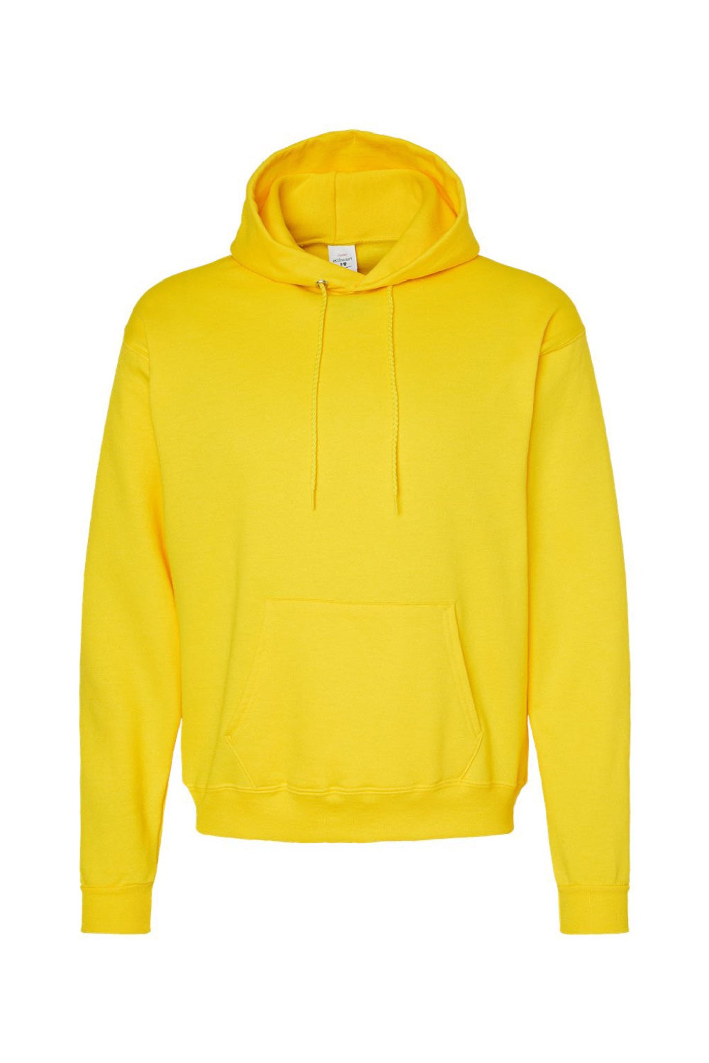 Hanes P170 Mens EcoSmart Print Pro XP Pill Resistant Hooded Sweatshirt Hoodie w/ Pouch Pocket Athletic Yellow Flat Front