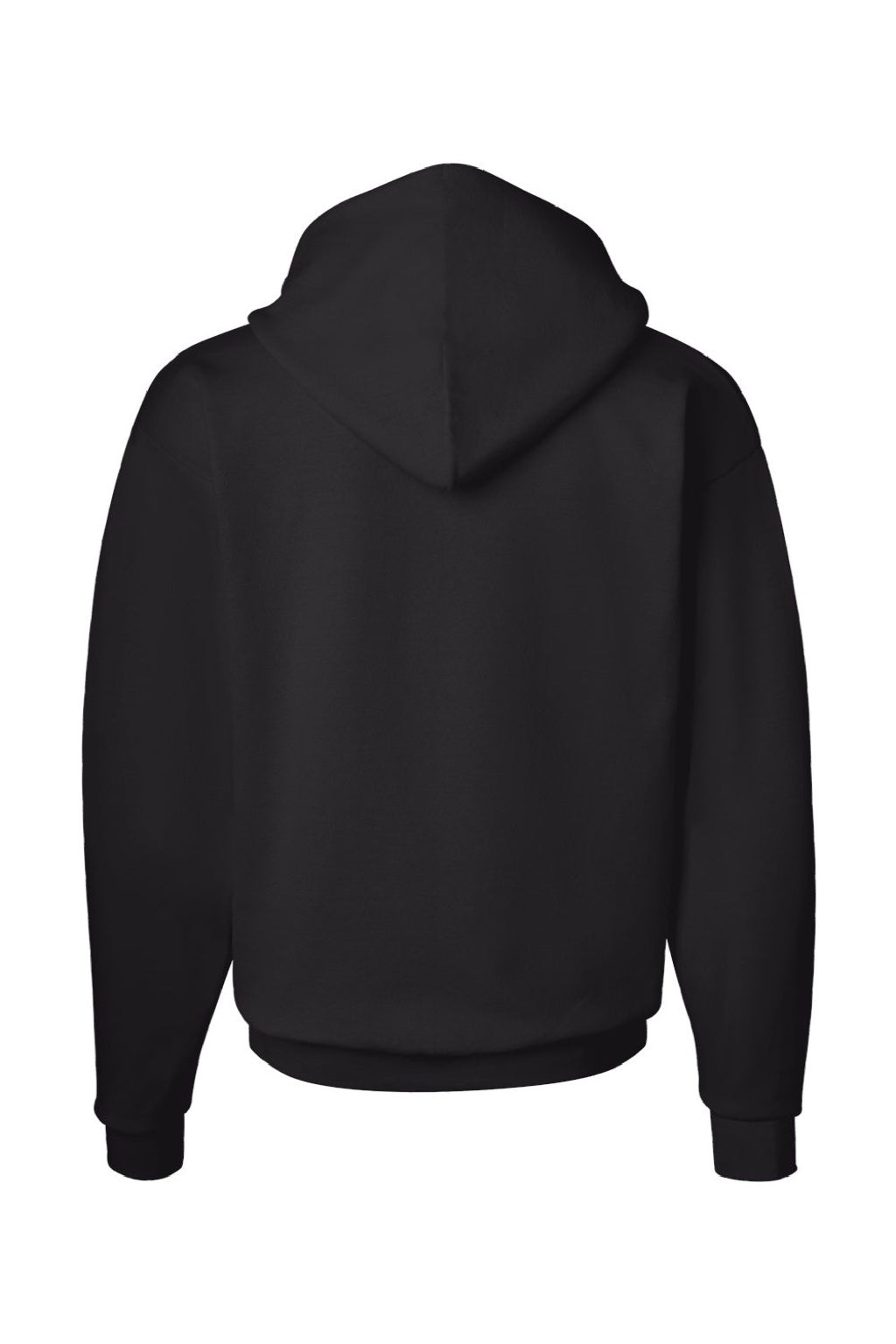 Hanes P170 Mens EcoSmart Print Pro XP Pill Resistant Hooded Sweatshirt Hoodie w/ Pouch Pocket Black Flat Back
