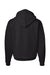 Hanes P170 Mens EcoSmart Print Pro XP Pill Resistant Hooded Sweatshirt Hoodie w/ Pouch Pocket Black Flat Back