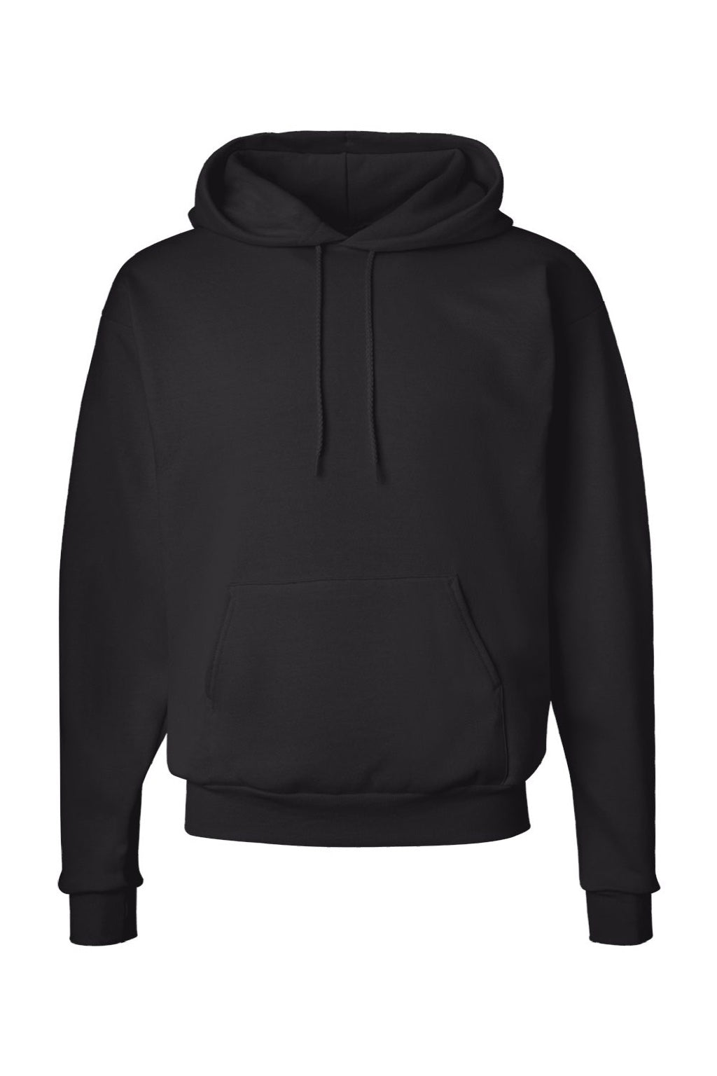 Hanes P170 Mens EcoSmart Print Pro XP Pill Resistant Hooded Sweatshirt Hoodie w/ Pouch Pocket Black Flat Front
