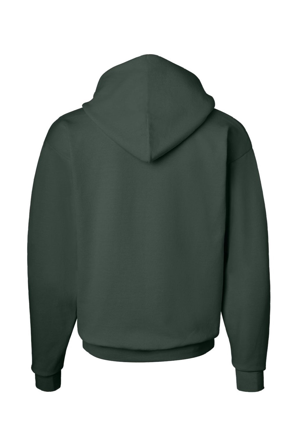 Hanes P170 Mens EcoSmart Print Pro XP Pill Resistant Hooded Sweatshirt Hoodie w/ Pouch Pocket Deep Forest Green Flat Back