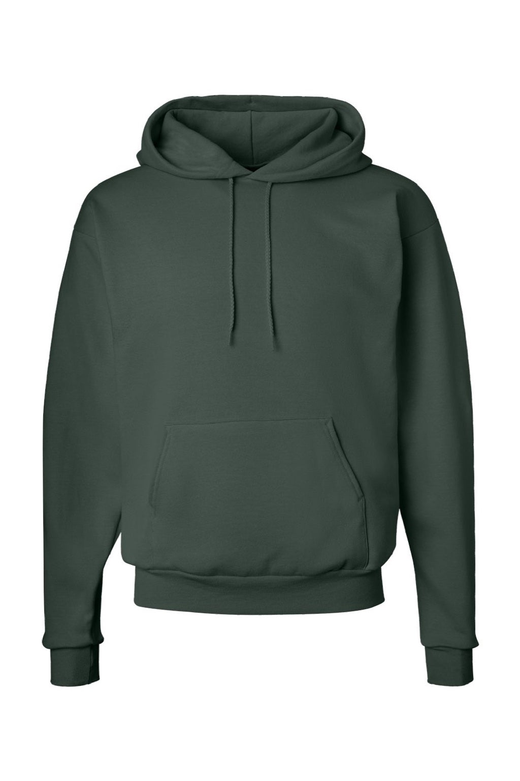 Hanes P170 Mens EcoSmart Print Pro XP Pill Resistant Hooded Sweatshirt Hoodie w/ Pouch Pocket Deep Forest Green Flat Front