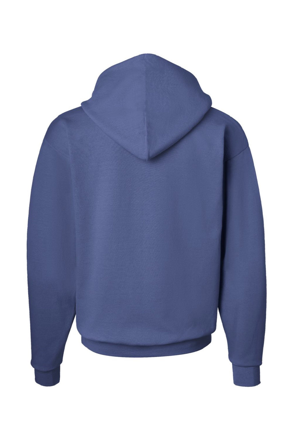 Hanes P170 Mens EcoSmart Print Pro XP Pill Resistant Hooded Sweatshirt Hoodie w/ Pouch Pocket Denim Blue Flat Back