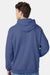 Hanes P170 Mens EcoSmart Print Pro XP Pill Resistant Hooded Sweatshirt Hoodie w/ Pouch Pocket Denim Blue Model Back