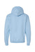 Hanes P170 Mens EcoSmart Print Pro XP Pill Resistant Hooded Sweatshirt Hoodie w/ Pouch Pocket Light Blue Flat Back