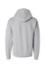 Hanes P170 Mens EcoSmart Print Pro XP Pill Resistant Hooded Sweatshirt Hoodie w/ Pouch Pocket Light Steel Grey Flat Back