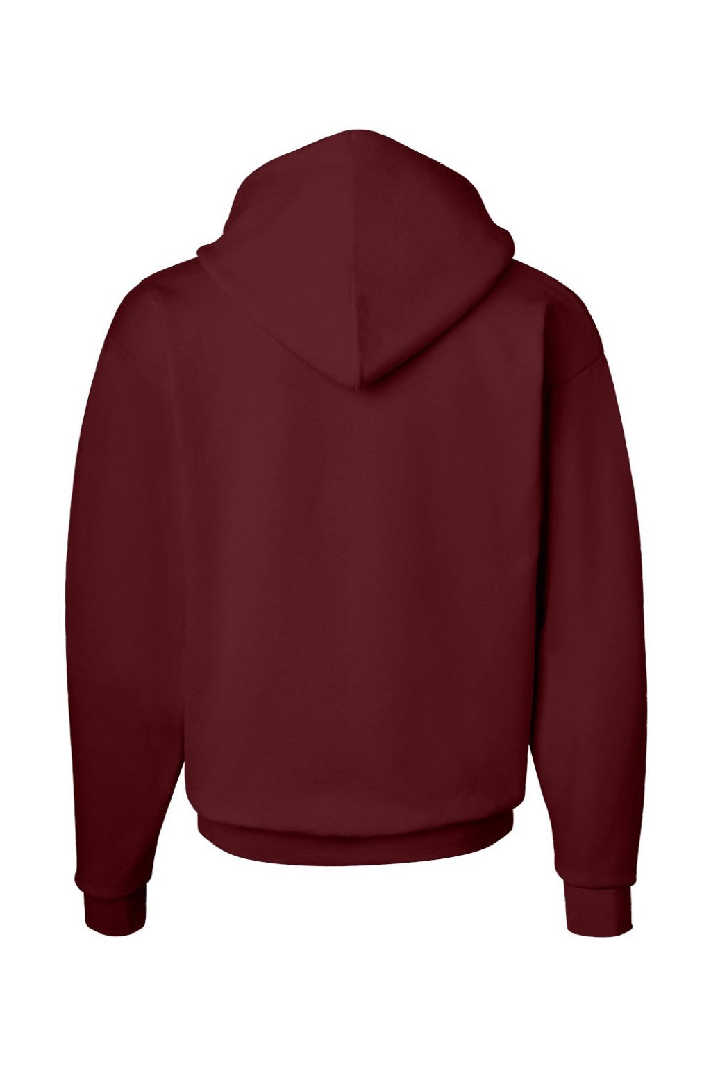 Hanes P170 Mens EcoSmart Print Pro XP Pill Resistant Hooded Sweatshirt Hoodie w/ Pouch Pocket Maroon Flat Back
