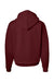 Hanes P170 Mens EcoSmart Print Pro XP Pill Resistant Hooded Sweatshirt Hoodie w/ Pouch Pocket Maroon Flat Back
