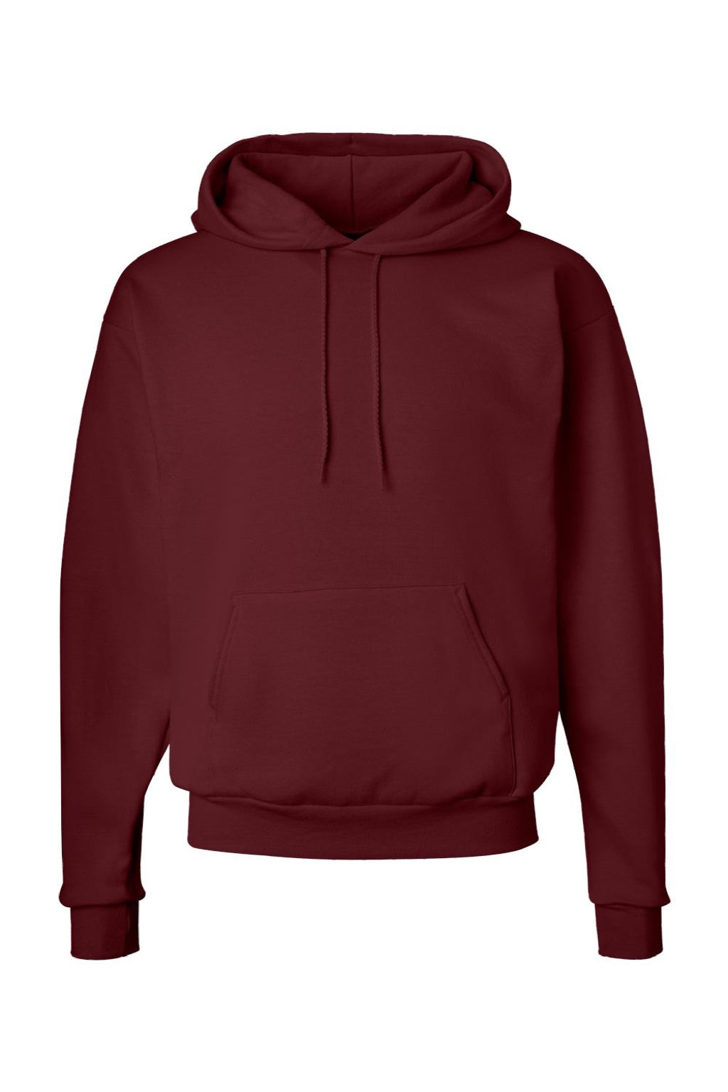 Hanes P170 Mens EcoSmart Print Pro XP Pill Resistant Hooded Sweatshirt Hoodie w/ Pouch Pocket Maroon Flat Front