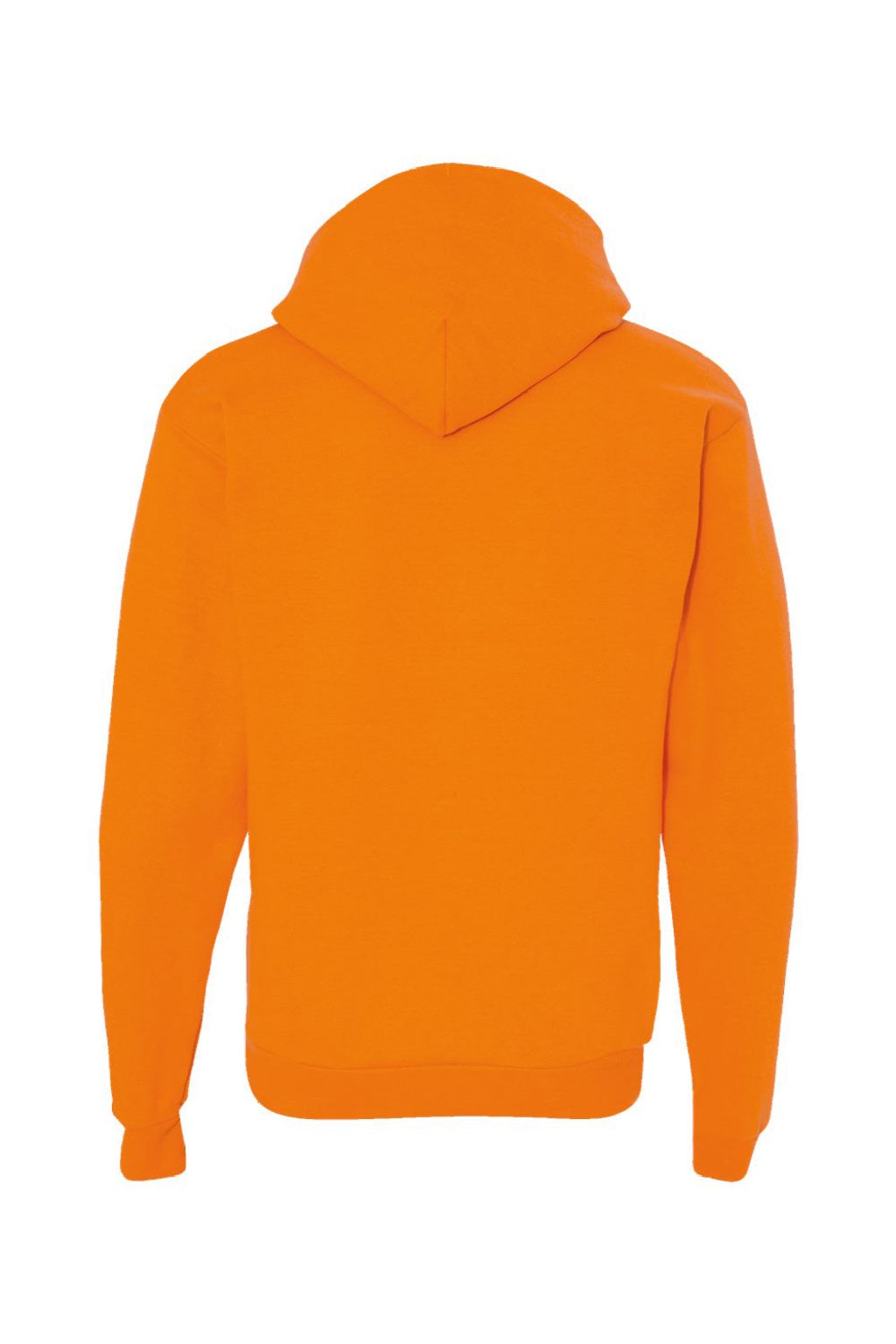 Hanes P170 Mens EcoSmart Print Pro XP Pill Resistant Hooded Sweatshirt Hoodie w/ Pouch Pocket Safety Orange Flat Back
