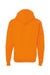 Hanes P170 Mens EcoSmart Print Pro XP Pill Resistant Hooded Sweatshirt Hoodie w/ Pouch Pocket Safety Orange Flat Back