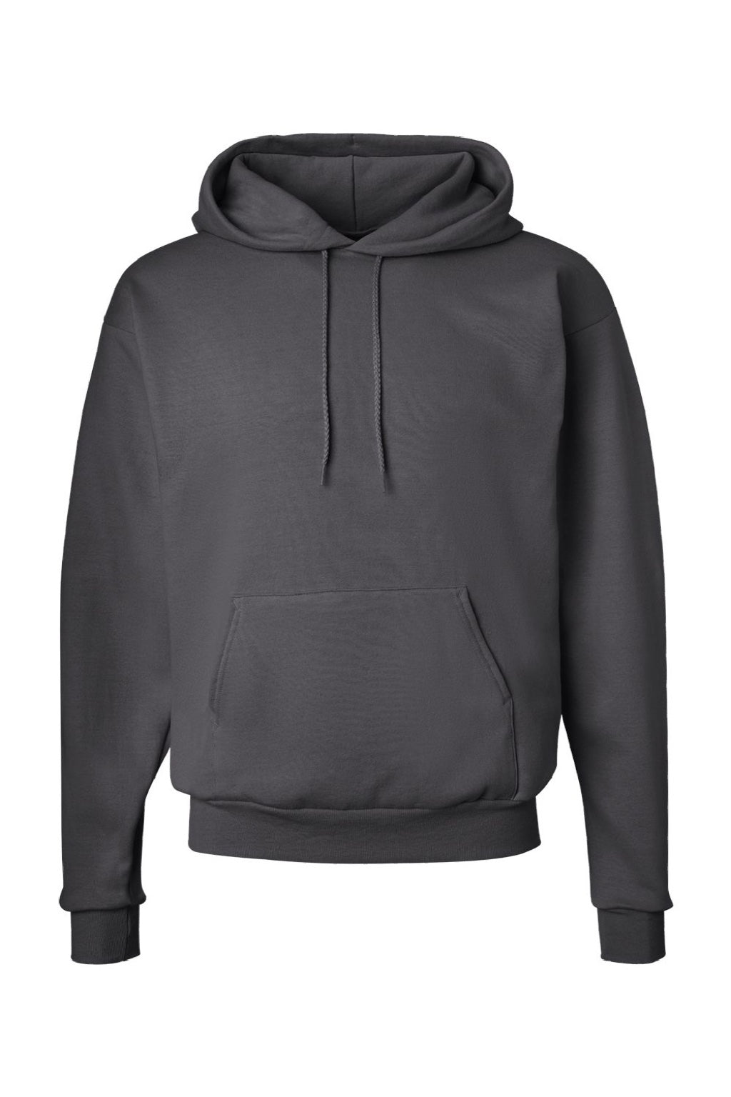 Hanes P170 Mens EcoSmart Print Pro XP Pill Resistant Hooded Sweatshirt Hoodie w/ Pouch Pocket Smoke Grey Flat Front