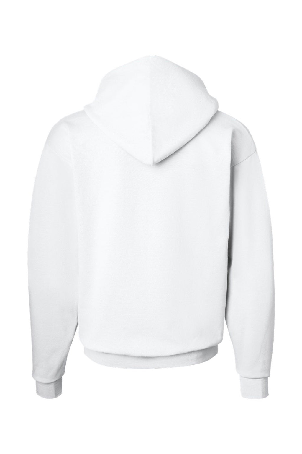 Hanes P170 Mens EcoSmart Print Pro XP Pill Resistant Hooded Sweatshirt Hoodie w/ Pouch Pocket White Flat Back