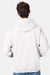 Hanes P170 Mens EcoSmart Print Pro XP Pill Resistant Hooded Sweatshirt Hoodie w/ Pouch Pocket White Model Back