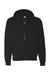 Hanes P180 Mens EcoSmart Print Pro XP Pill Resistant Full Zip Hooded Sweatshirt Hoodie w/ Pockets Black Flat Front