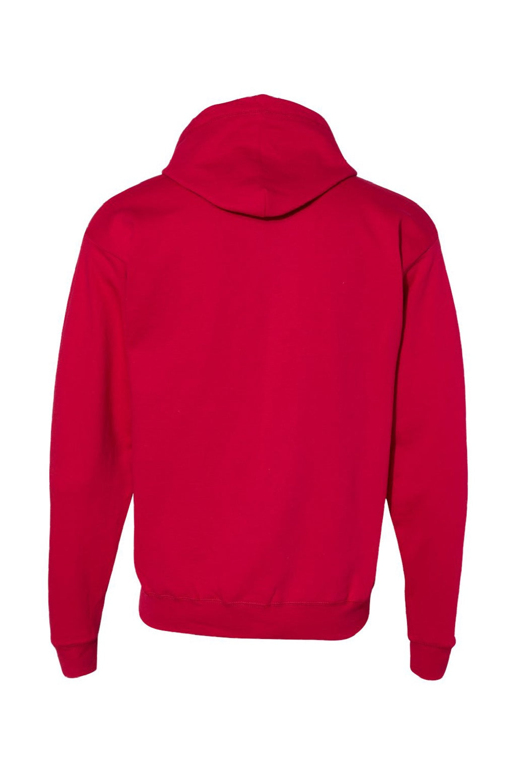 Hanes P180 Mens EcoSmart Print Pro XP Pill Resistant Full Zip Hooded Sweatshirt Hoodie w/ Pockets Deep Red Flat Back