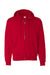 Hanes P180 Mens EcoSmart Print Pro XP Pill Resistant Full Zip Hooded Sweatshirt Hoodie w/ Pockets Deep Red Flat Front