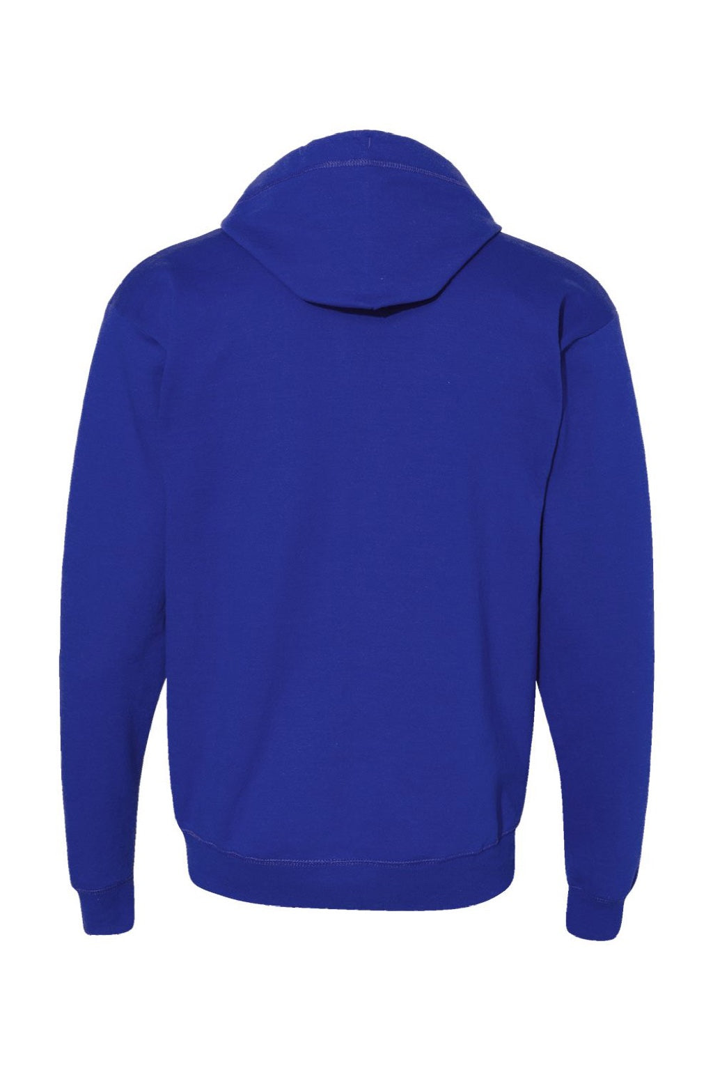 Hanes P180 Mens EcoSmart Print Pro XP Pill Resistant Full Zip Hooded Sweatshirt Hoodie w/ Pockets Deep Royal Blue Flat Back