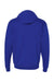 Hanes P180 Mens EcoSmart Print Pro XP Pill Resistant Full Zip Hooded Sweatshirt Hoodie w/ Pockets Deep Royal Blue Flat Back