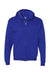 Hanes P180 Mens EcoSmart Print Pro XP Pill Resistant Full Zip Hooded Sweatshirt Hoodie w/ Pockets Deep Royal Blue Flat Front