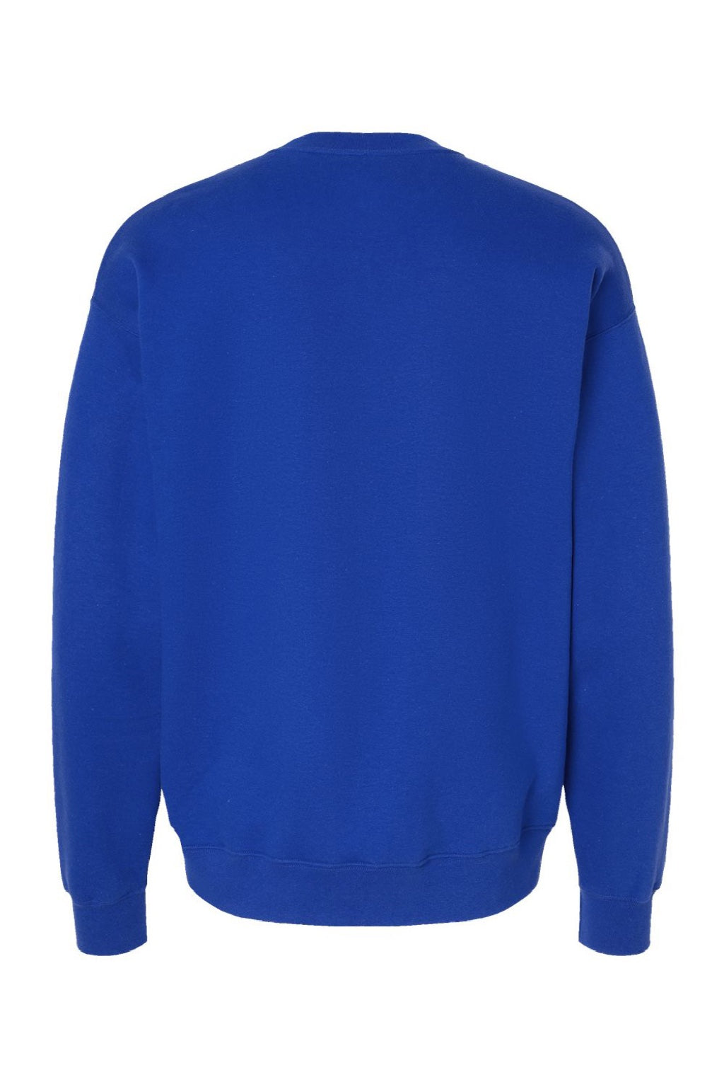 Hanes RS160 Mens Perfect Sweats Crewneck Sweatshirt Deep Royal Blue Flat Back