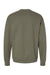 Hanes RS160 Mens Perfect Sweats Crewneck Sweatshirt Fatigue Green Flat Back