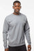 Hanes RS160 Mens Perfect Sweats Crewneck Sweatshirt Light Steel Grey Model Front