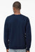 Hanes RS160 Mens Perfect Sweats Crewneck Sweatshirt Navy Blue Model Back