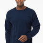 Hanes Mens Perfect Sweats Crewneck Sweatshirt - Navy Blue