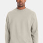 Hanes Mens Perfect Sweats Crewneck Sweatshirt - Sand
