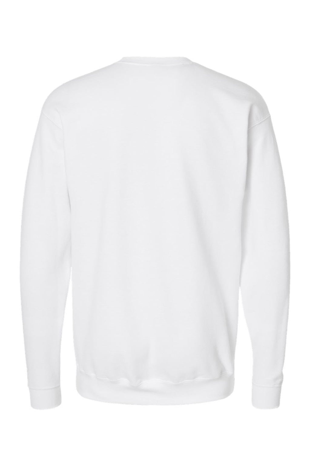 Hanes RS160 Mens Perfect Sweats Crewneck Sweatshirt White Flat Back