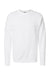 Hanes RS160 Mens Perfect Sweats Crewneck Sweatshirt White Flat Front
