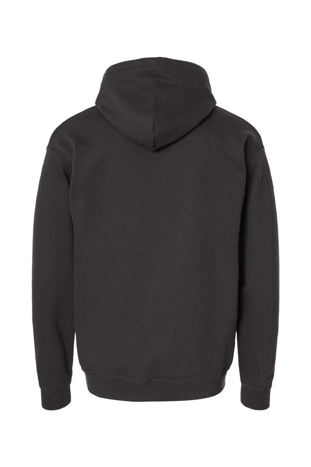 Hanes RS170 Mens Perfect Sweats Hooded Sweatshirt Hoodie w/ Pouch Pocket Black Flat Back