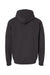 Hanes RS170 Mens Perfect Sweats Hooded Sweatshirt Hoodie w/ Pouch Pocket Black Flat Back