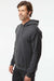 Hanes RS170 Mens Perfect Sweats Hooded Sweatshirt Hoodie w/ Pouch Pocket Heather Charcoal Grey Model Side