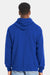 Hanes RS170 Mens Perfect Sweats Hooded Sweatshirt Hoodie w/ Pouch Pocket Deep Royal Blue Model Back