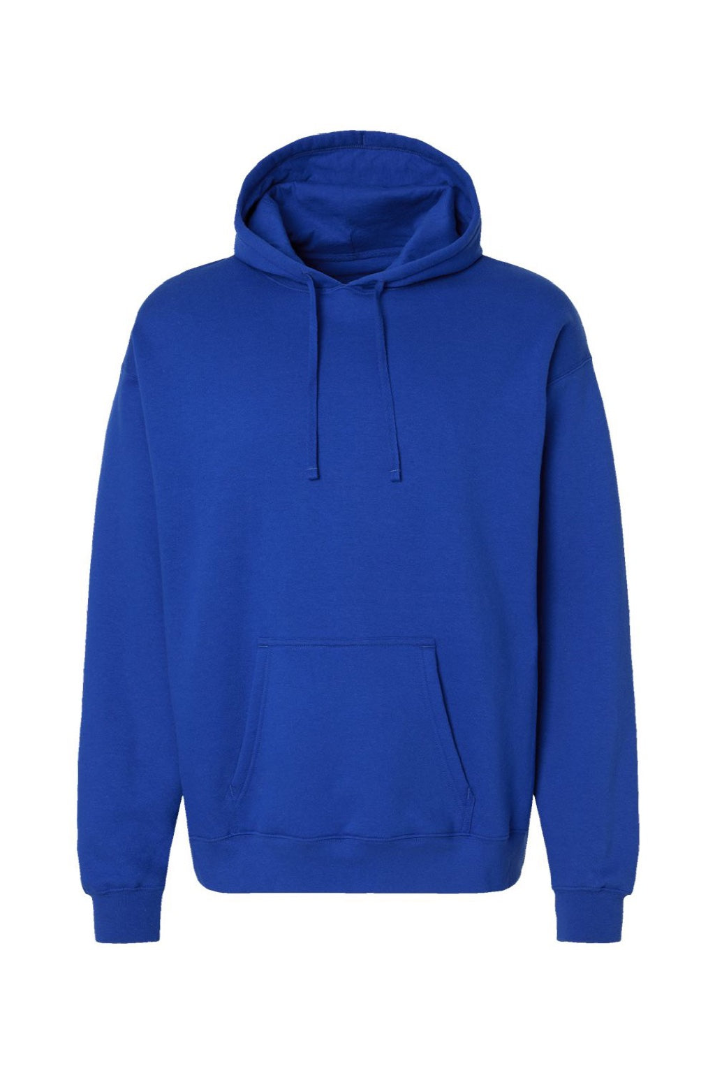 Hanes RS170 Mens Perfect Sweats Hooded Sweatshirt Hoodie w/ Pouch Pocket Deep Royal Blue Flat Front