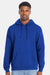 Hanes RS170 Mens Perfect Sweats Hooded Sweatshirt Hoodie w/ Pouch Pocket Deep Royal Blue Model Front