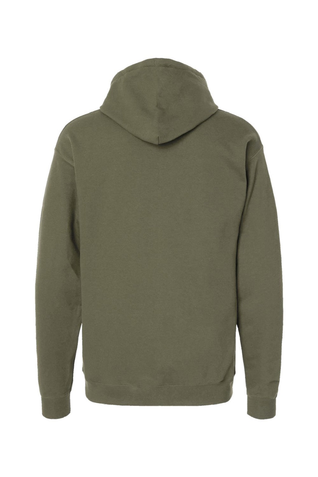 Hanes RS170 Mens Perfect Sweats Hooded Sweatshirt Hoodie w/ Pouch Pocket Fatigue Green Flat Back