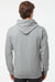 Hanes RS170 Mens Perfect Sweats Hooded Sweatshirt Hoodie w/ Pouch Pocket Light Steel Grey Model Back