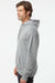 Hanes RS170 Mens Perfect Sweats Hooded Sweatshirt Hoodie w/ Pouch Pocket Light Steel Grey Model Side