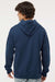 Hanes RS170 Mens Perfect Sweats Hooded Sweatshirt Hoodie w/ Pouch Pocket Navy Blue Model Back