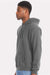 Hanes RS170 Mens Perfect Sweats Hooded Sweatshirt Hoodie w/ Pouch Pocket Smoke Grey Model Side