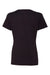 Hanes S04V Womens Perfect-T Short Sleeve V-Neck T-Shirt Black Flat Back