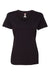 Hanes S04V Womens Perfect-T Short Sleeve V-Neck T-Shirt Black Flat Front