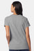 Hanes S04V Womens Perfect-T Short Sleeve V-Neck T-Shirt Light Steel Grey Model Back