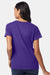 Hanes S04V Womens Perfect-T Short Sleeve V-Neck T-Shirt Purple Model Back