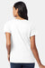 Hanes S04V Womens Perfect-T Short Sleeve V-Neck T-Shirt White Model Back