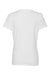 Hanes S04V Womens Perfect-T Short Sleeve V-Neck T-Shirt White Flat Back