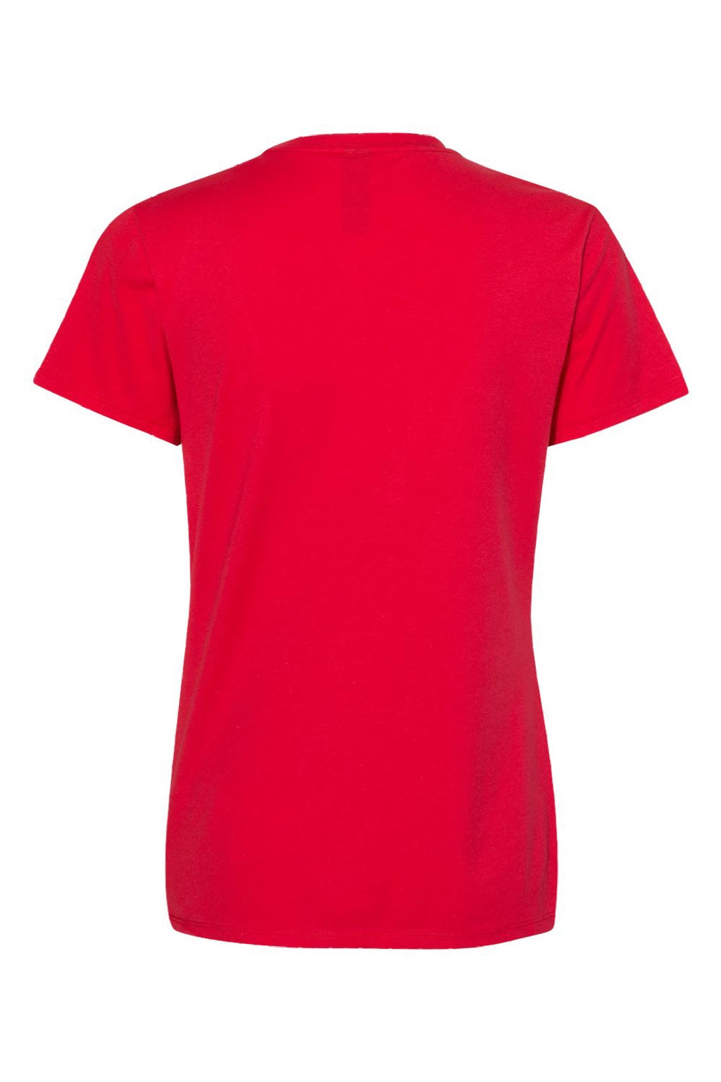 Hanes SL04 Womens Perfect-T Short Sleeve Crewneck T-Shirt Athletic Red Flat Back
